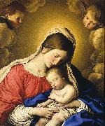 Giovan Battista Salvi Sassoferrato Madonna and Child oil painting on canvas